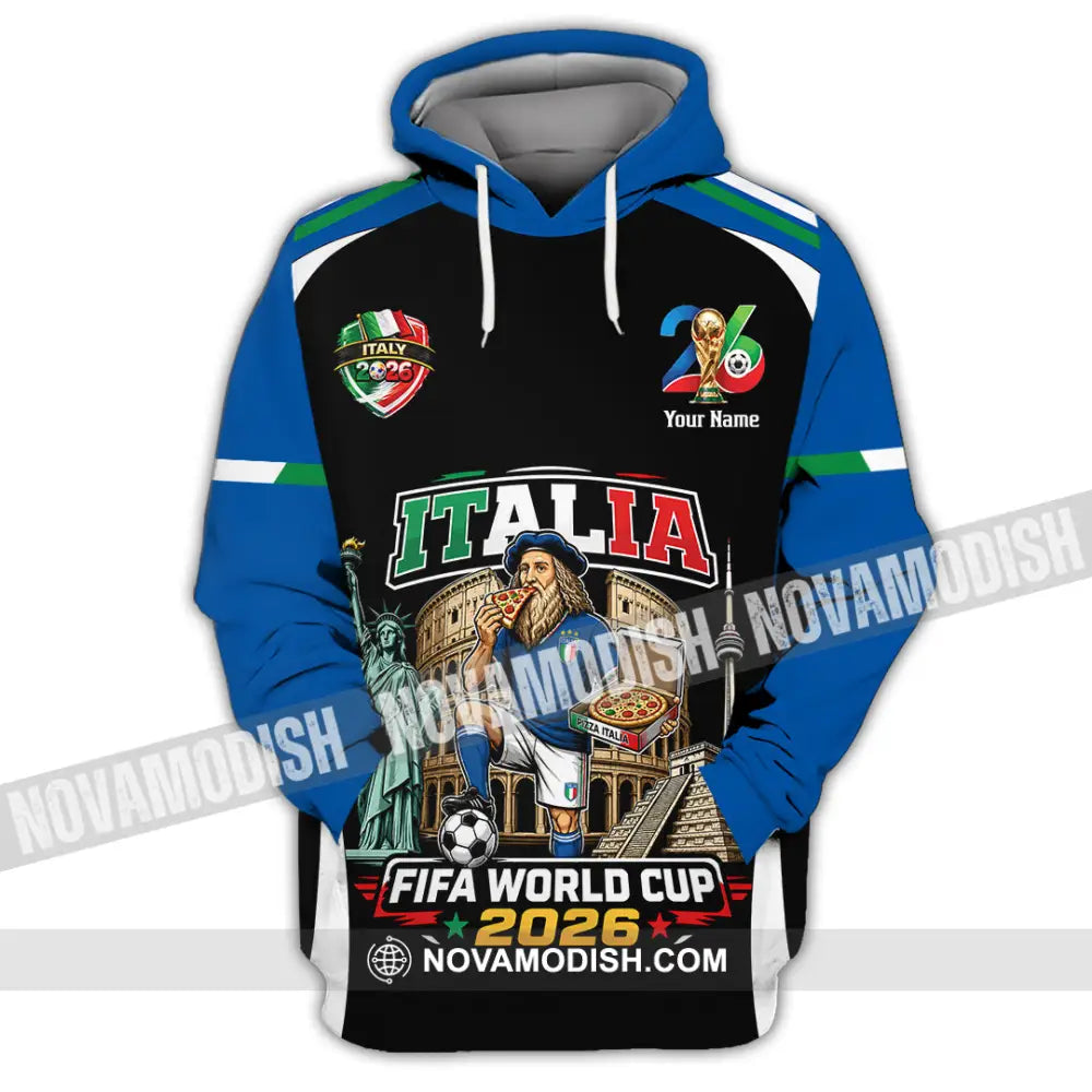 Unisex Shirt - Custom Italy World Cup 2026 Shirt - Hoodie / S - T-shirt