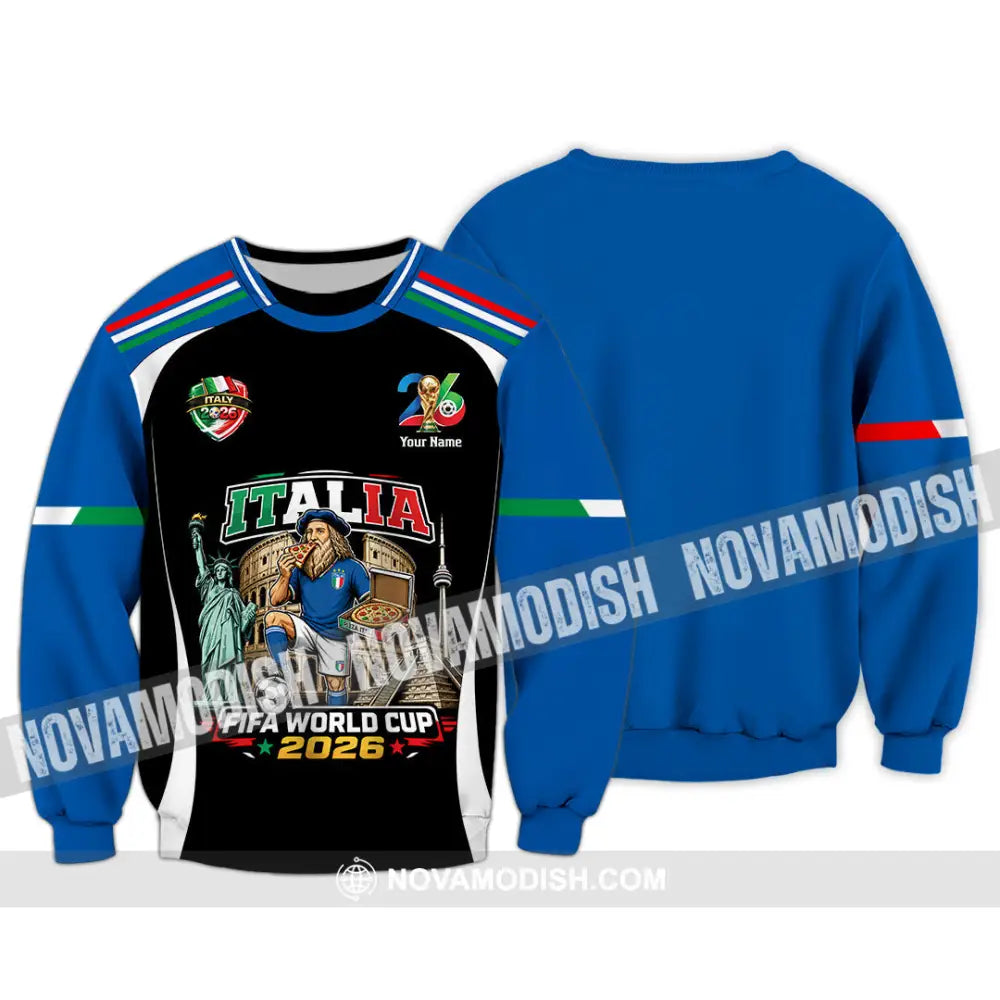 Unisex Shirt - Custom Italy World Cup 2026 Shirt - Long Sleeve / S - T-shirt
