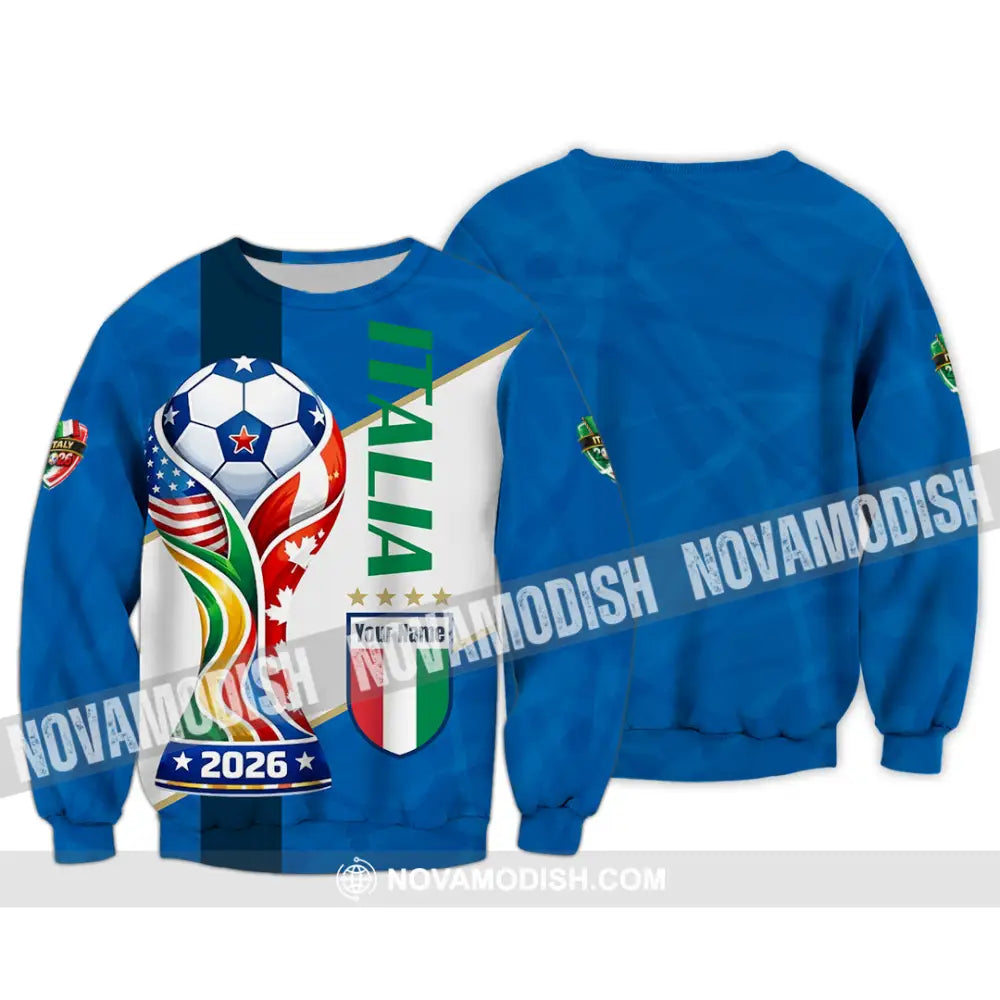 Unisex Shirt - Custom Italy World Cup 2026 Shirt - Long Sleeve / S - T-shirt