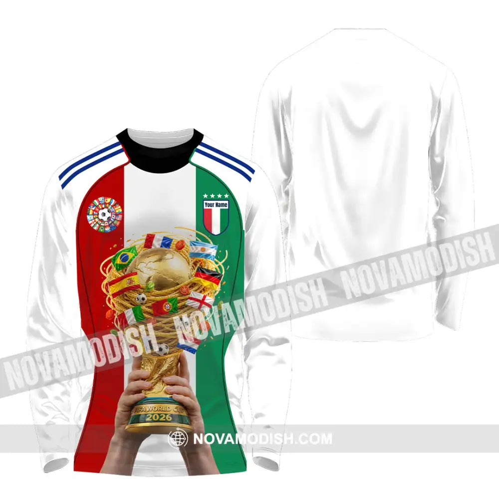 Unisex Shirt - Custom Italy World Cup 2026 Shirt - Long Sleeve Shirt / S - T-shirt