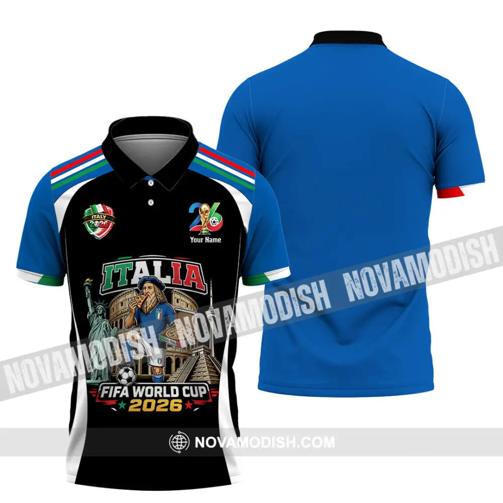 Unisex Shirt - Custom Italy World Cup 2026 Shirt - Polo Shirt / S - T-shirt