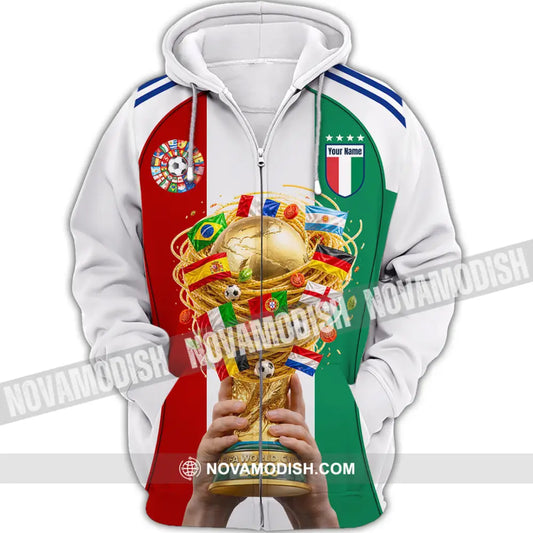 Unisex Shirt - Custom Italy World Cup 2026 Shirt - Zipper Hoodie / S - T-shirt