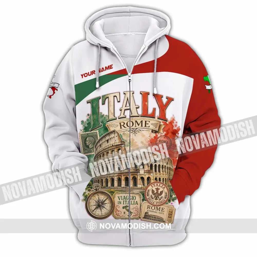 Unisex Shirt - Custom Italy Shirt - Zipper Hoodie / S - T-shirt