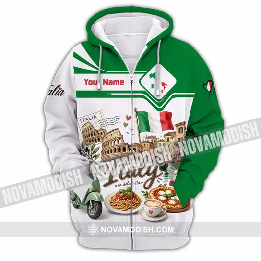 Unisex Shirt - Custom Italy Shirt - Zipper Hoodie / S - T-shirt