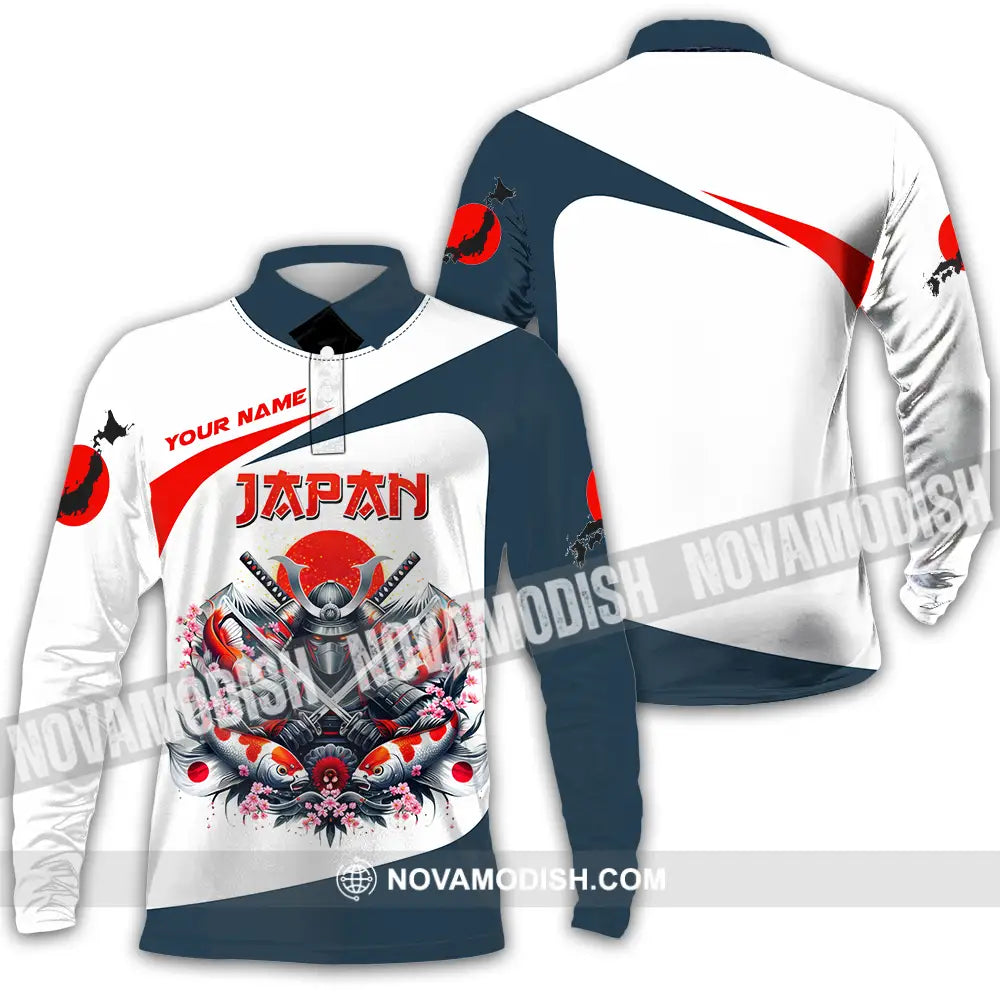 Unisex Shirt - Custom Japan 3D Shirt Long Sleeve Polo / S T-shirt