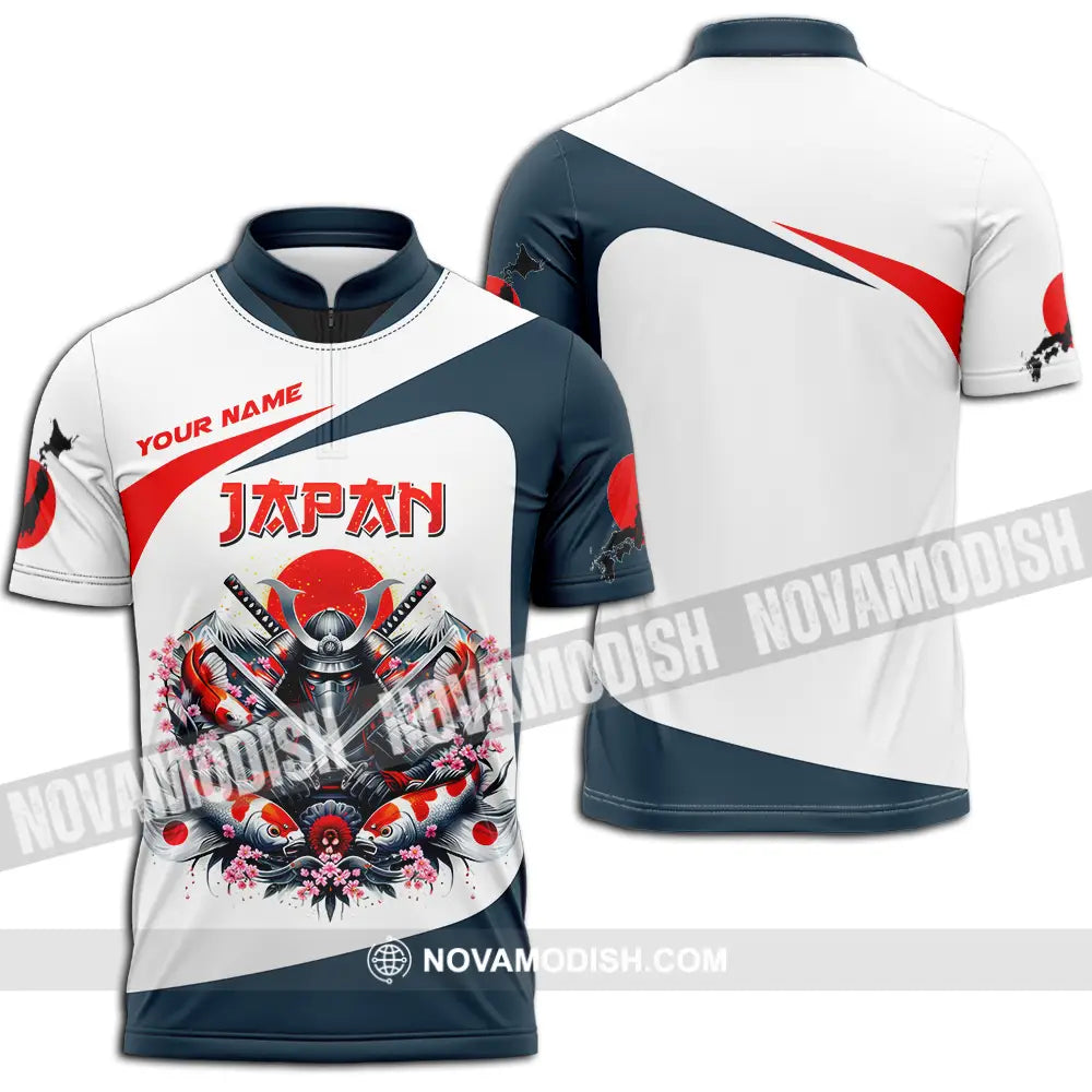 Unisex Shirt - Custom Japan 3D Shirt Zipper Polo Shirt / S T-shirt