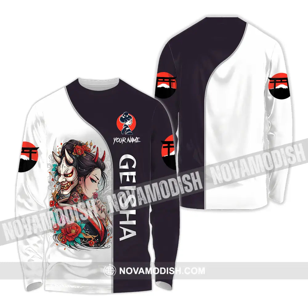 Unisex Shirt - Custom Japan Geisha3D Shirt Long Sleeve Shirt / S T-shirt