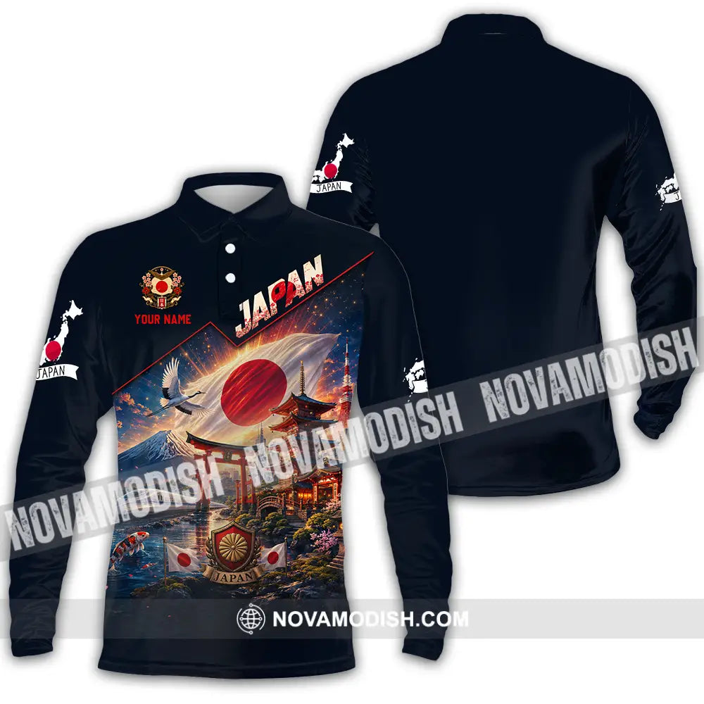 Unisex Shirt - Custom Japan Shirt - Long Sleeve Polo / S - T-shirt