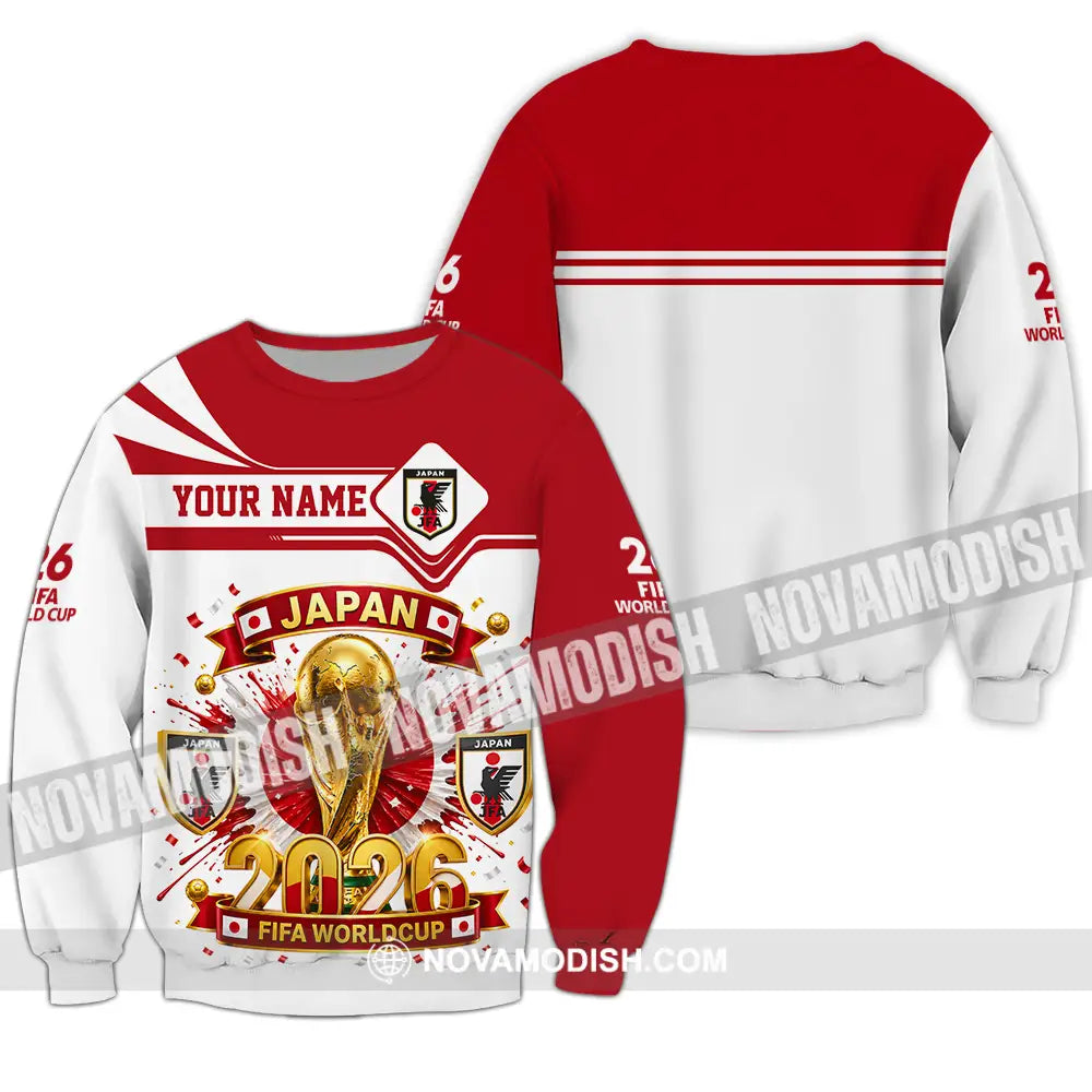 Unisex Shirt - Custom Japan World Cup 2026 3D Shirt - Long Sleeve / S - T-shirt