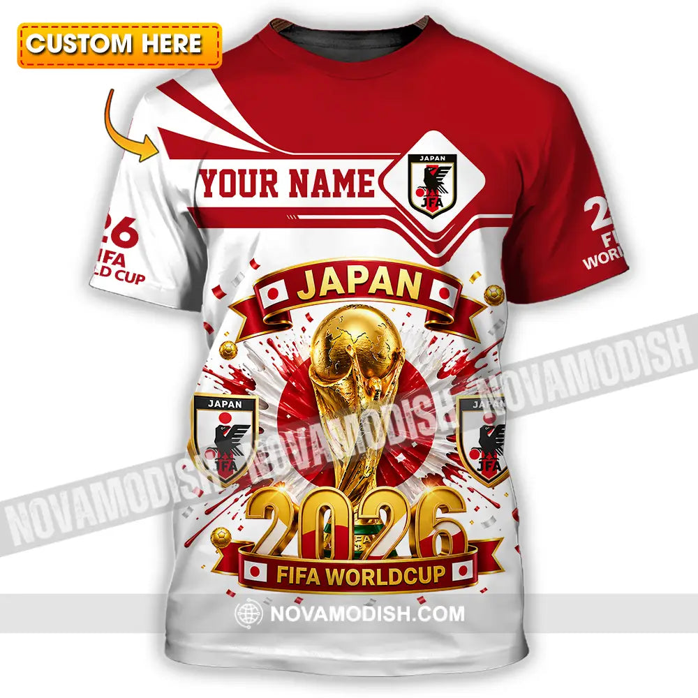 Unisex Shirt - Custom Japan World Cup 2026 3D Shirt - T-shirt