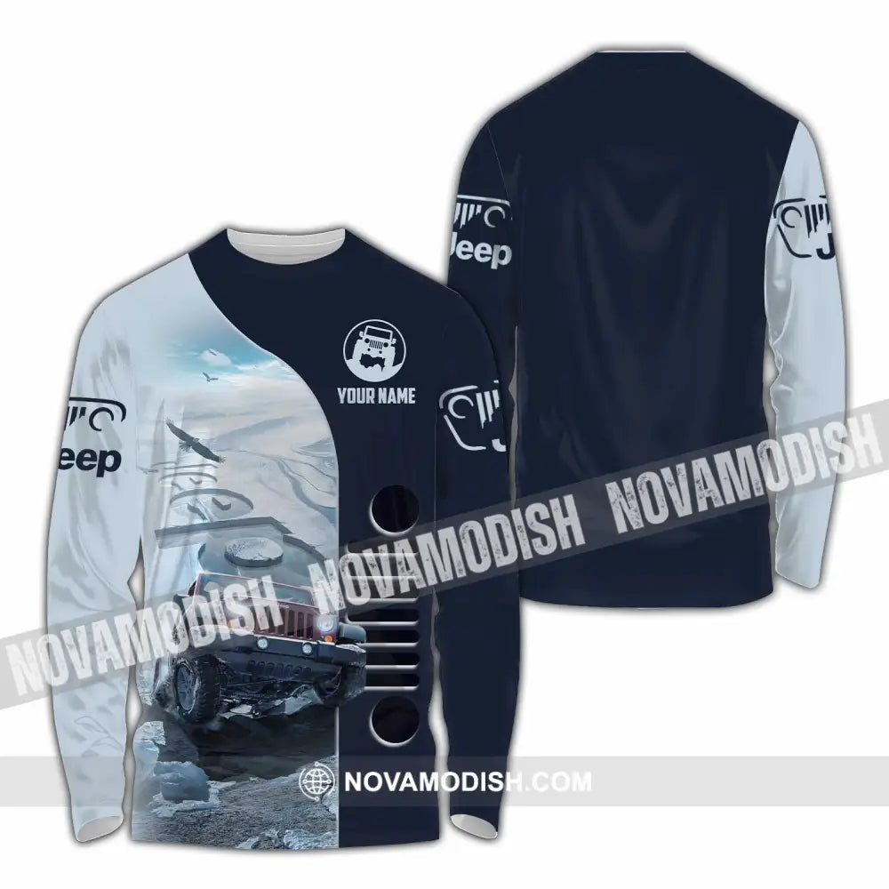 Unisex Shirt - Custom Jeep Car Sport Shirt Long Sleeve Shirt / S T-shirt