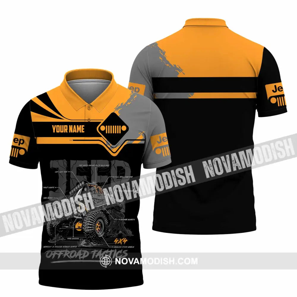 Unisex Shirt - Custom Jeep Offroad Tactics 3D Shirt Polo Shirt / S T-shirt