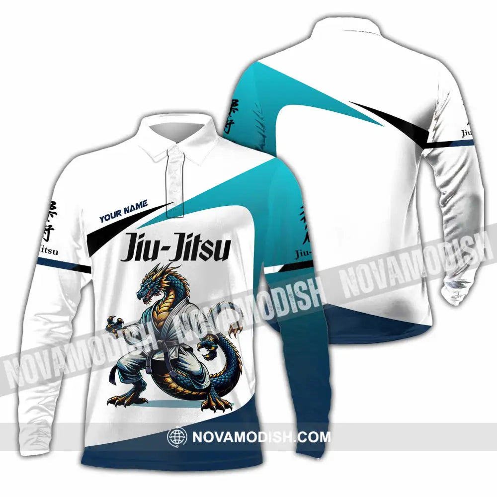 Unisex Shirt - Custom Jiu Jitsu 3D Shirt Long Sleeve Polo / S T-shirt