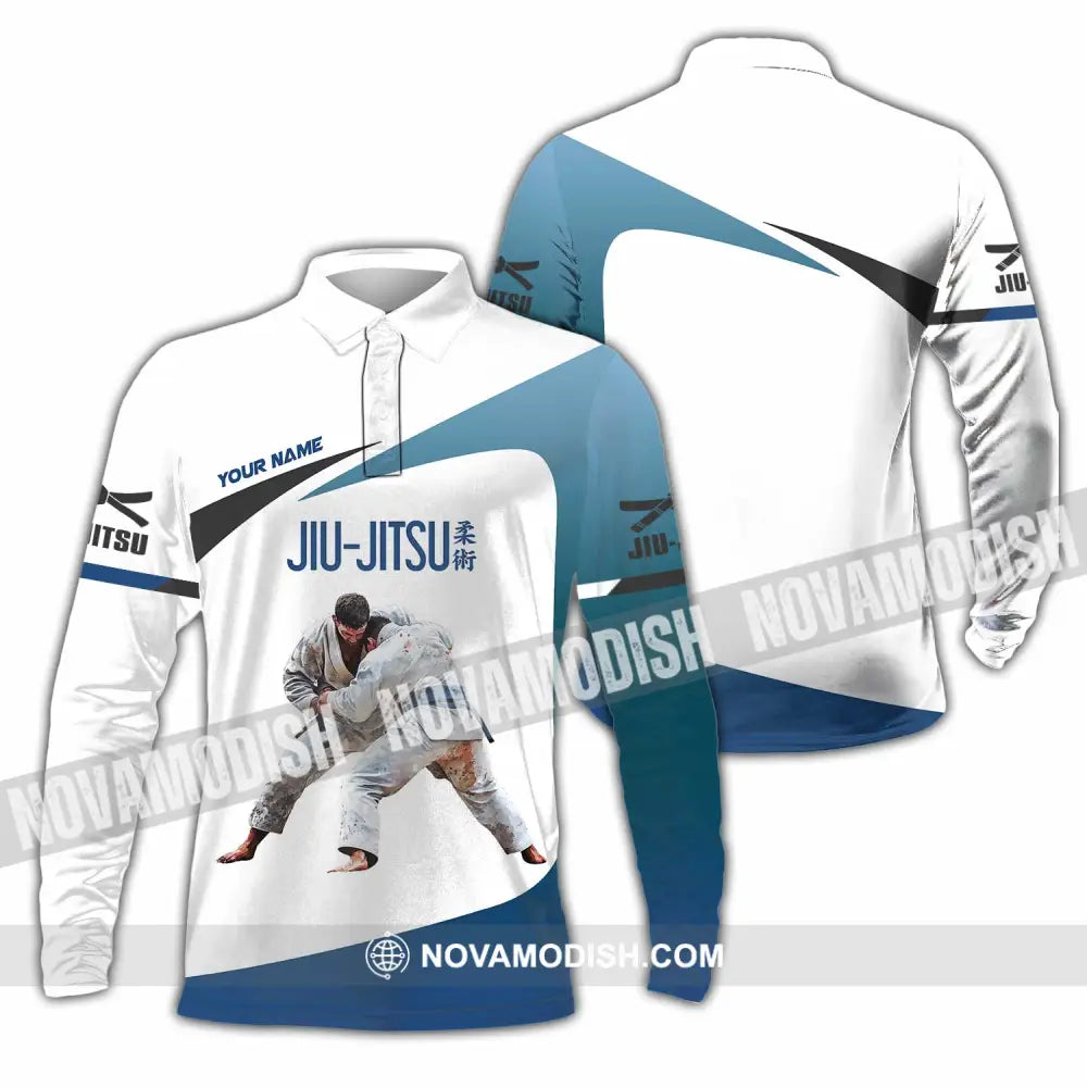 Unisex Shirt - Custom Jiu Jitsu 3D Shirt Long Sleeve Polo / S T-shirt