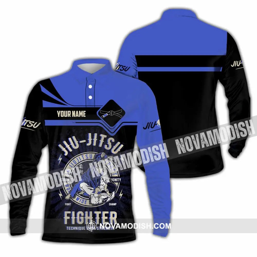 Unisex Shirt - Custom Jiu Jitsu 3D Shirt - Long Sleeve Polo / S - T-shirt