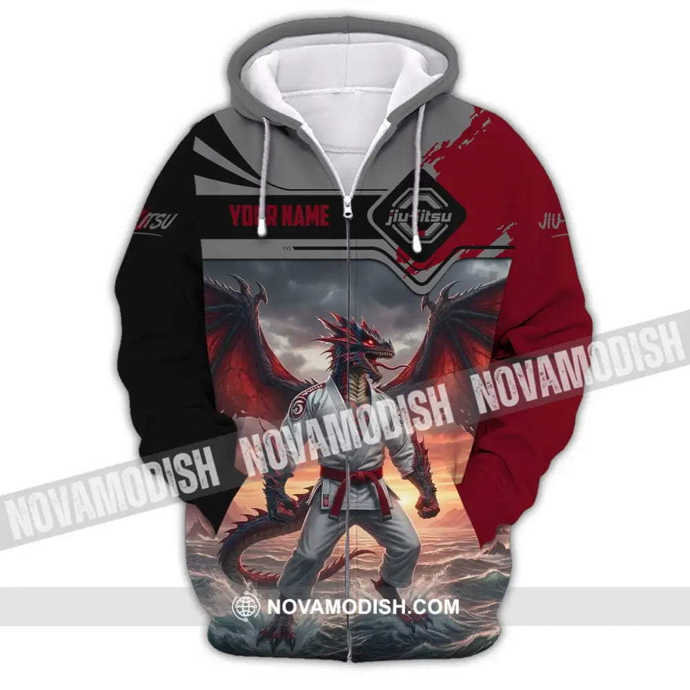 Unisex Shirt - Custom Jiu Jitsu 3D Shirt Zipper Hoodie / S T-shirt