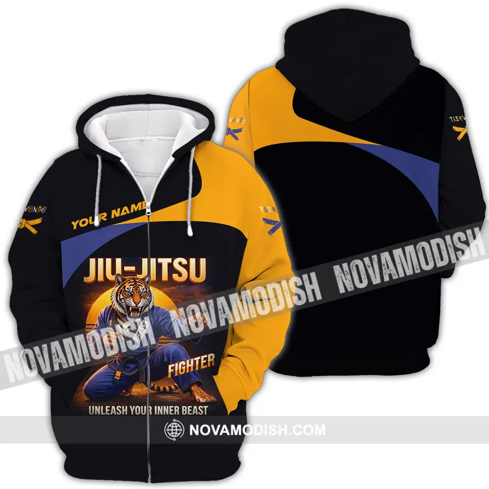 Unisex Shirt - Custom Jiu Jitsu 3D Shirt Zipper Hoodie / S T-shirt