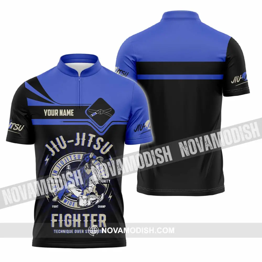 Unisex Shirt - Custom Jiu Jitsu 3D Shirt - Zipper Polo Shirt / S - T-shirt
