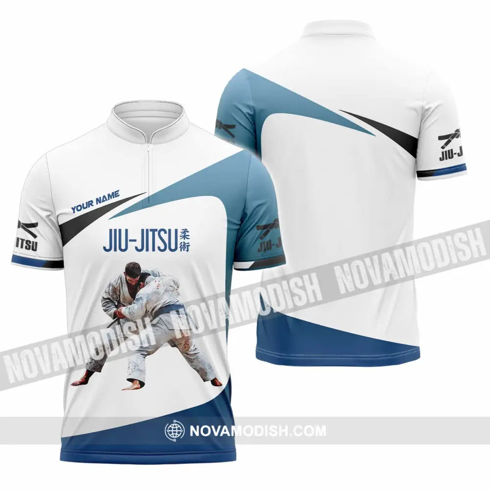 Unisex Shirt - Custom Jiu Jitsu 3D Shirt Zipper Polo Shirt / S T-shirt