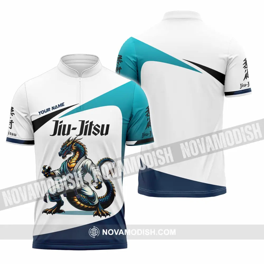 Unisex Shirt - Custom Jiu Jitsu 3D Shirt Zipper Polo Shirt / S T-shirt