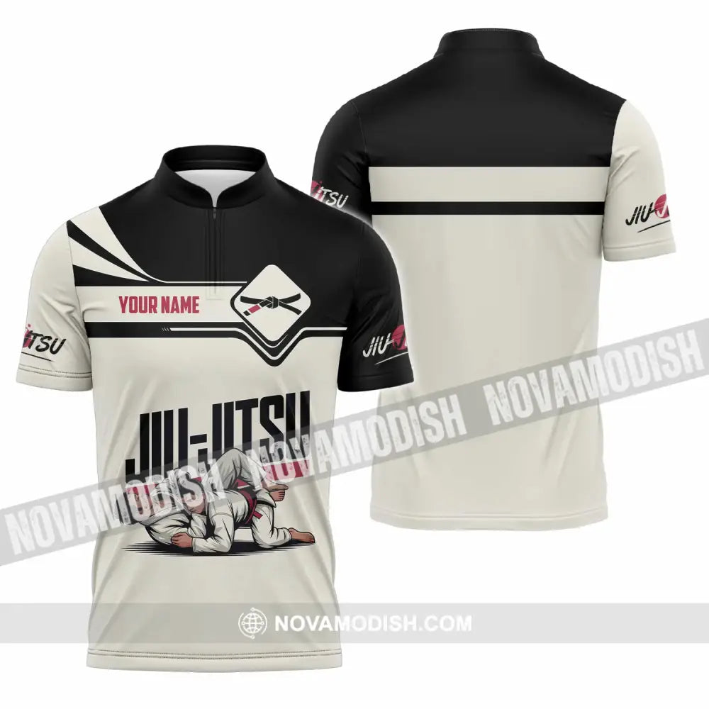 Unisex Shirt - Custom Jiu Jitsu 3D Shirt - Zipper Polo Shirt / S - T-shirt