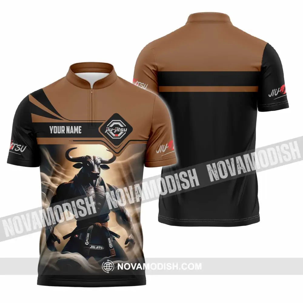 Unisex Shirt - Custom Jiu Jitsu 3D Shirt Zipper Polo Shirt / S T-shirt