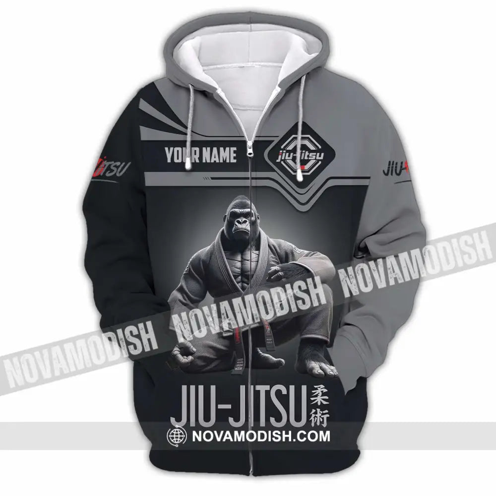 Unisex Shirt - Custom Jiu Jitsu Sport Shirt Zipper Hoodie / S T-shirt