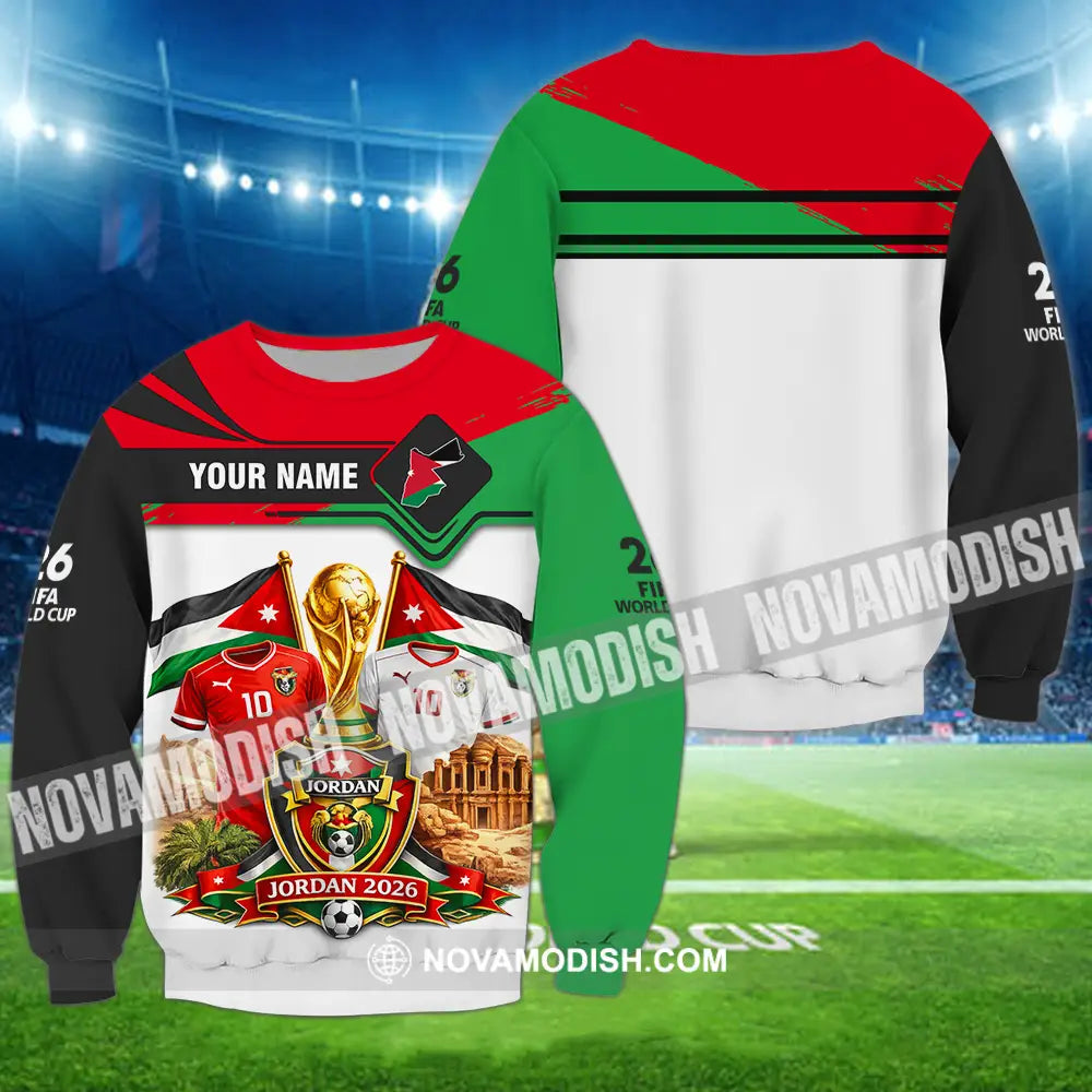 Unisex Shirt - Custom Jordan World Cup 2026 3D Shirt - Long Sleeve / S - T-shirt