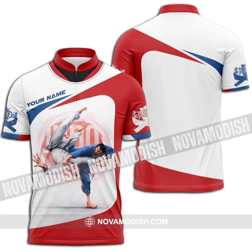 Unisex Shirt - Custom Judo 3D Shirt Zipper Polo Shirt / S T-shirt