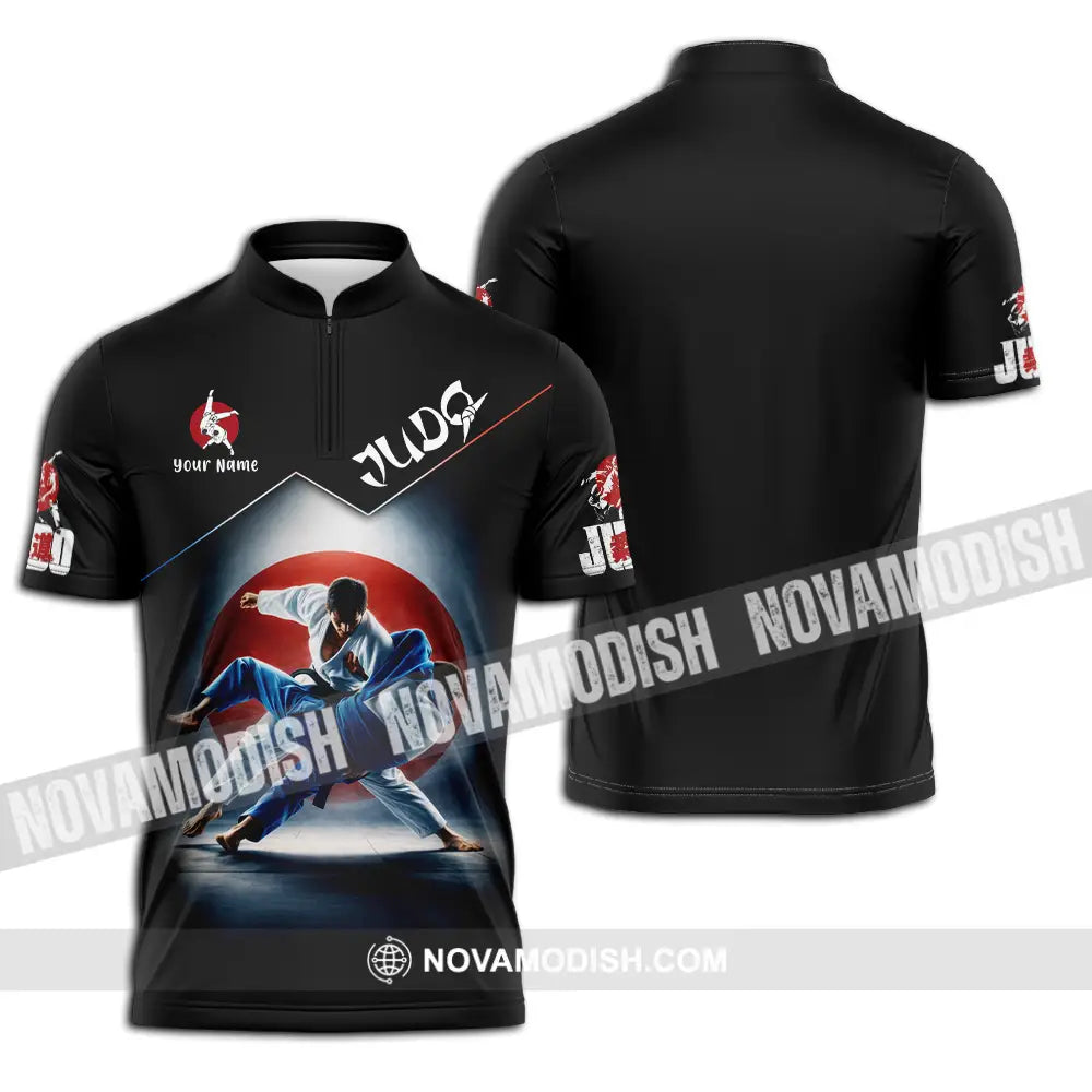 Unisex Shirt - Custom Judo 3D Shirt Zipper Polo Shirt / S T-shirt