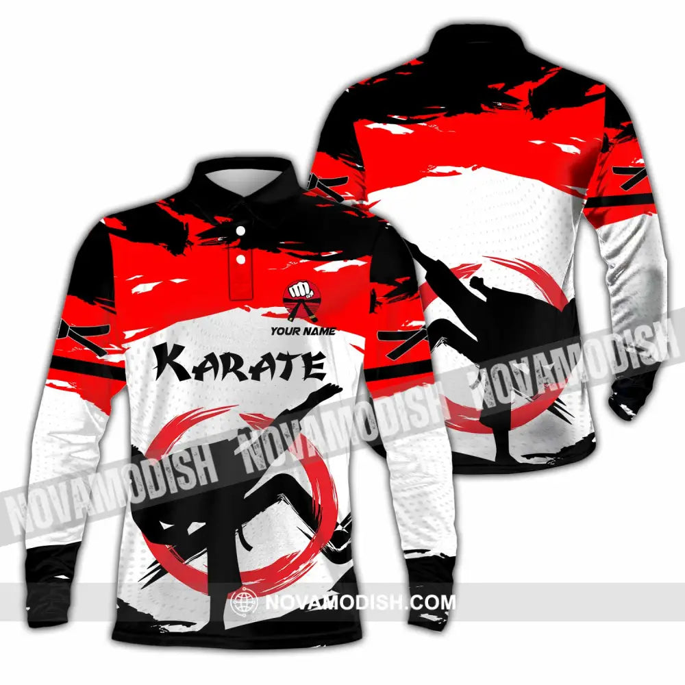 Unisex Shirt - Custom Karate 3D Shirt Long Sleeve Polo / S T-shirt