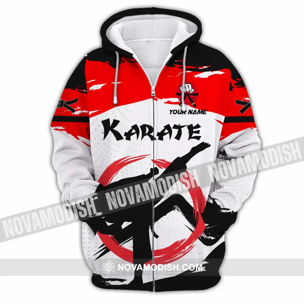 Unisex Shirt - Custom Karate 3D Shirt Zipper Hoodie / S T-shirt