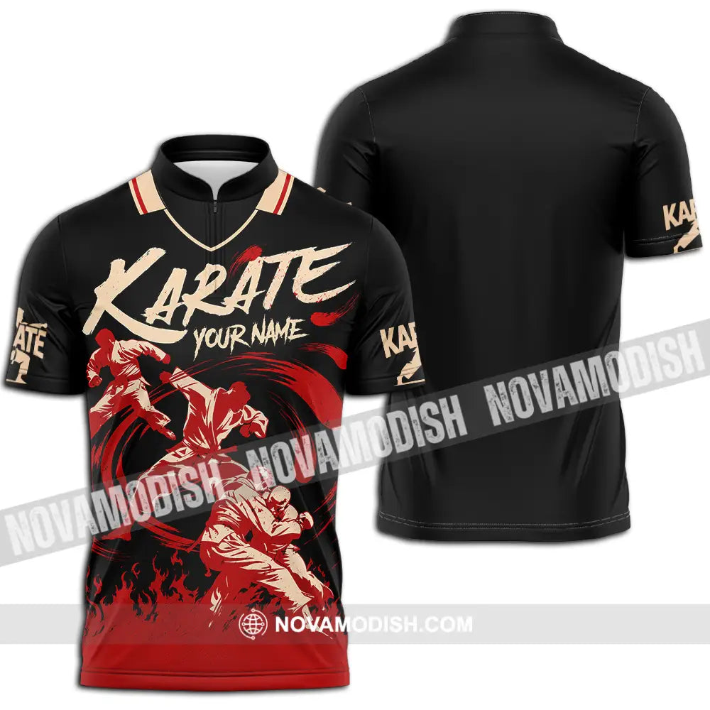 Unisex Shirt - Custom Karate Shirt - Zipper Polo Shirt / S - T-shirt