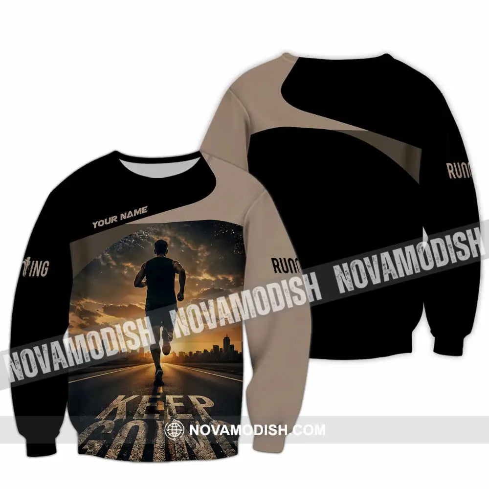 Unisex Shirt - Custom Keep Going Running Shirt - Long Sleeve / S - T-shirt