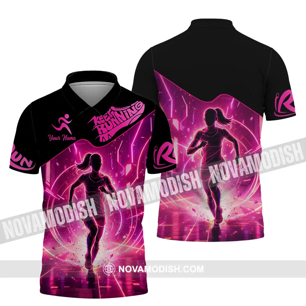 Unisex Shirt - Custom Keep Running 3D Shirt - Polo Shirt / S - T-shirt