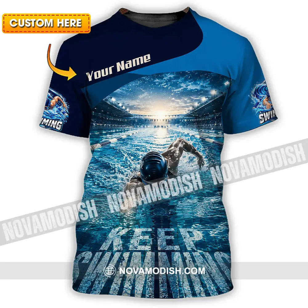 Unisex Shirt - Custom Keep Swimming Shirt - T-shirt