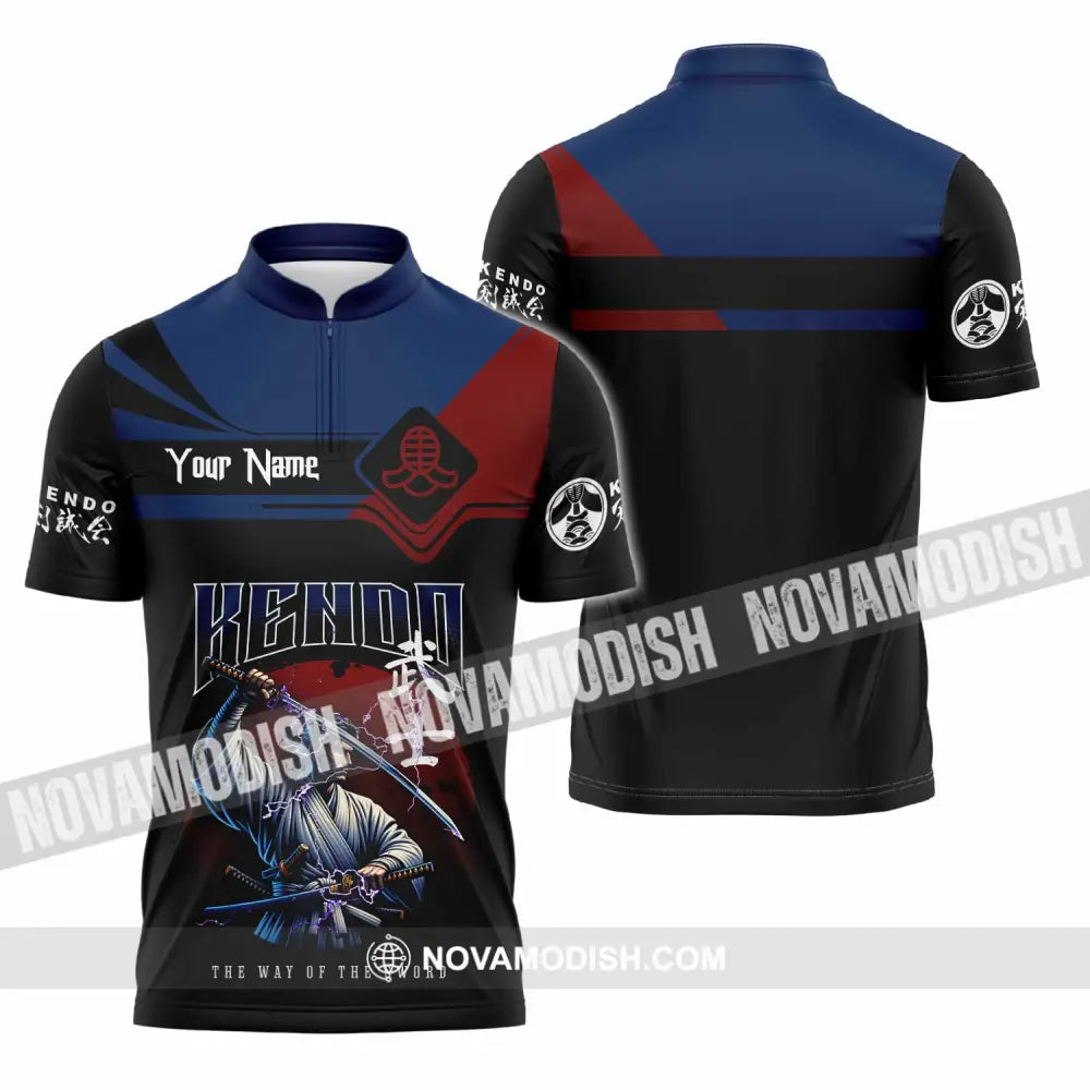 Unisex Shirt - Custom Kendo The Way Of The Sword Shirt Zipper Polo Shirt / S T-shirt