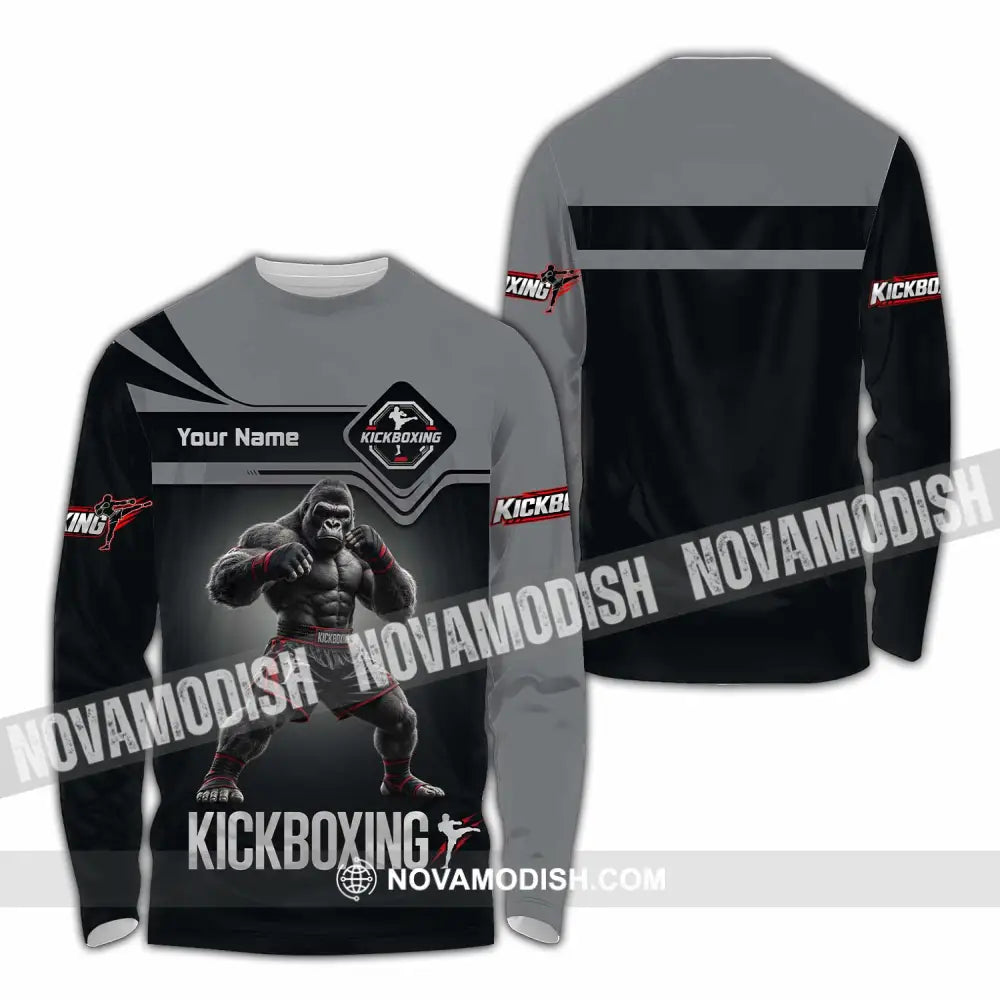 Unisex Shirt - Custom Kickboxing Shirt - Long Sleeve Shirt / S - T-shirt
