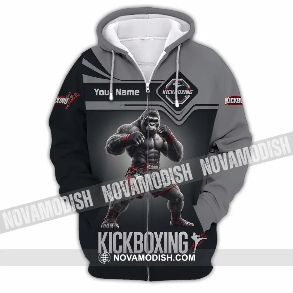 Unisex Shirt - Custom Kickboxing Shirt - Zipper Hoodie / S - T-shirt
