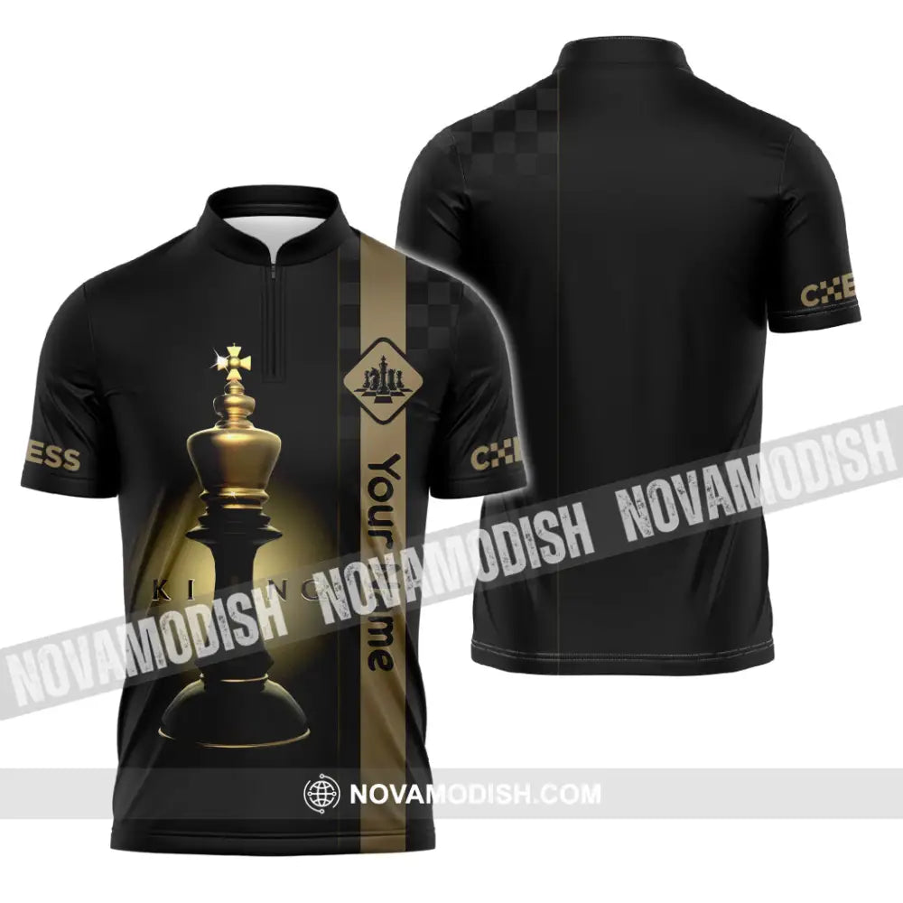 Unisex Shirt - Custom King Of Chess Shirt Zipper Polo Shirt / S T-shirt