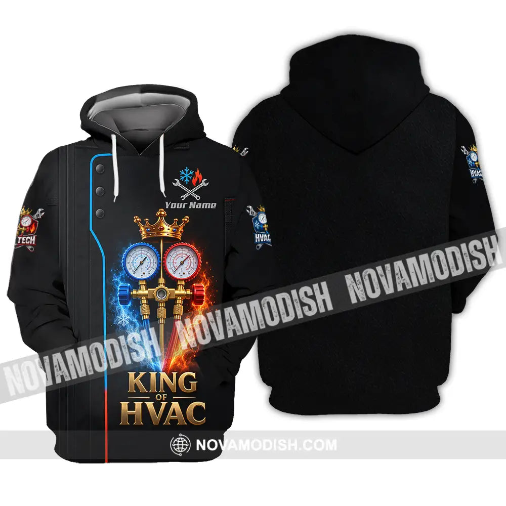 Unisex Shirt - Custom King Of HVAC Shirt - Hoodie / S - T-shirt