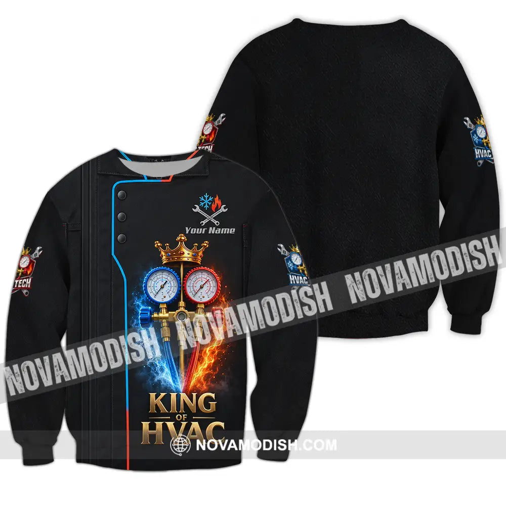 Unisex Shirt - Custom King Of HVAC Shirt - Long Sleeve / S - T-shirt