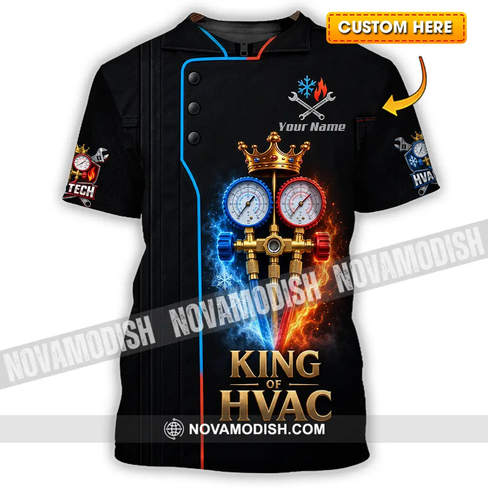 Unisex Shirt - Custom King Of HVAC Shirt - T-shirt