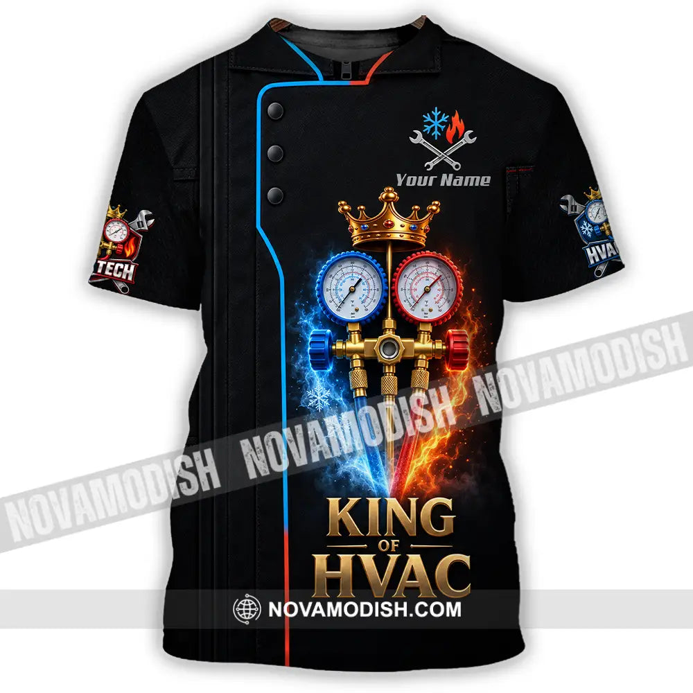Unisex Shirt - Custom King Of HVAC Shirt - T-Shirt / S - T-shirt