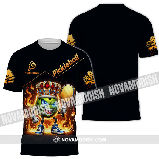 Unisex Shirt - Custom King Of Pickleball Fire Pickleball Shirt T-shirt