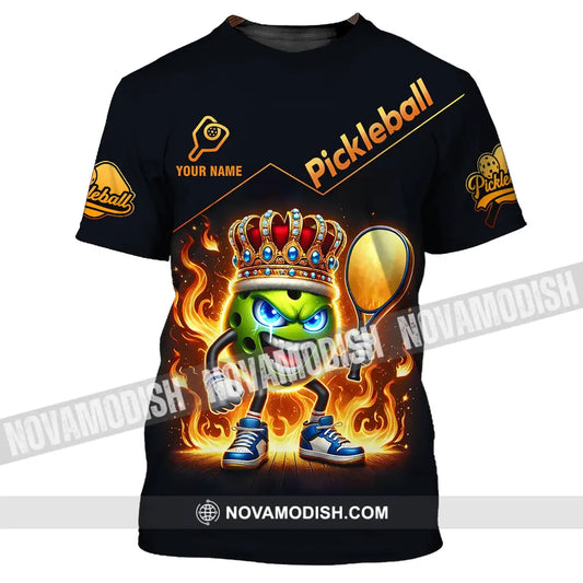 Unisex Shirt - Custom King Of Pickleball Fire Pickleball Shirt T-Shirt / S T-shirt
