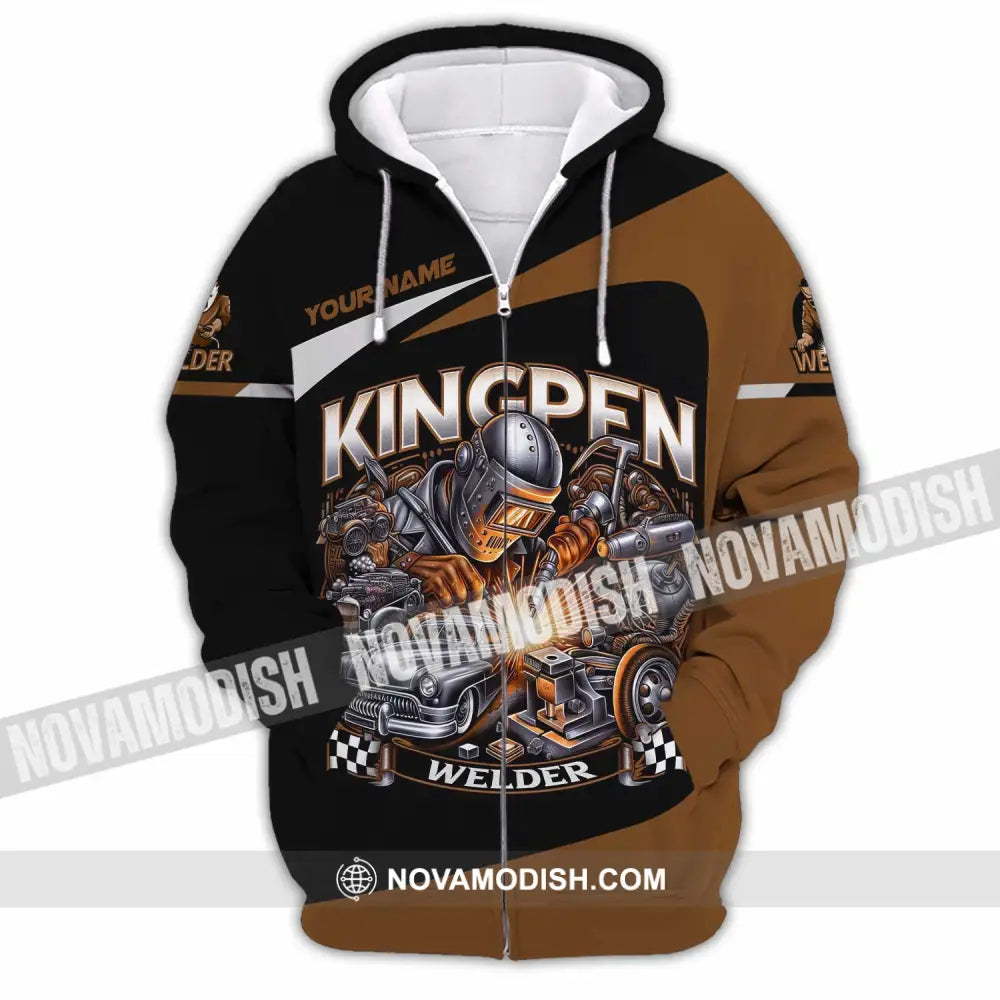 Unisex Shirt - Custom Kingpen Welder Shirt Zipper Hoodie / S T-shirt