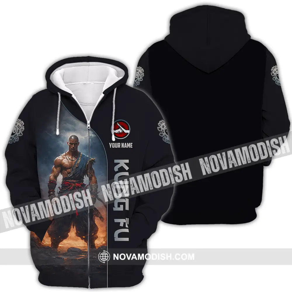 Unisex Shirt - Custom Kung Fu 3D Shirt Zipper Hoodie / S T-shirt