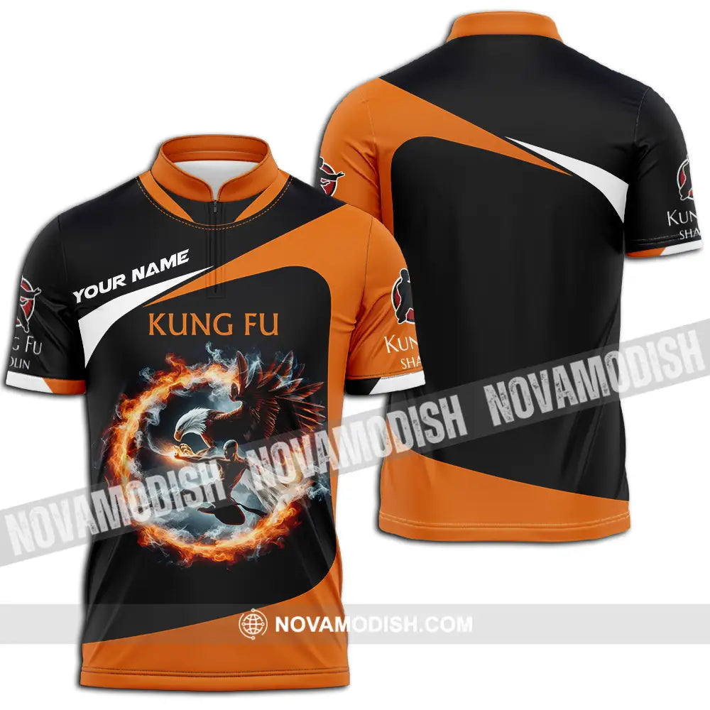Unisex Shirt - Custom Kung Fu Shirt Zipper Polo Shirt / S T-shirt