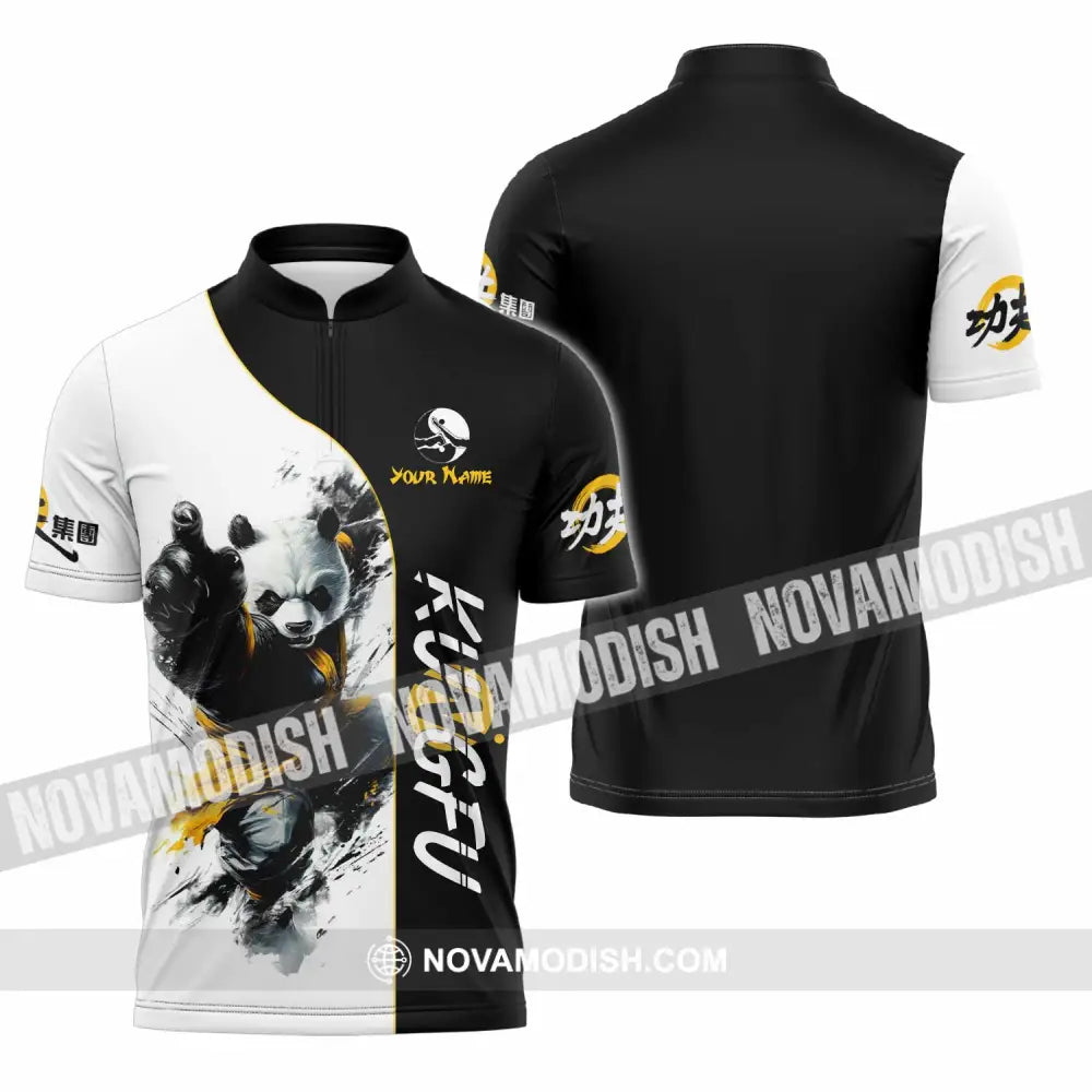 Unisex Shirt - Custom Kungfu Shirt Zipper Polo Shirt / S T-shirt